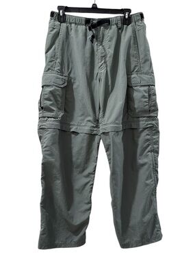 REI Co-op Sahara men’s Medium X 28 olive green convertible cargo pants/shorts